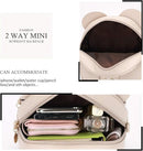 KL928 Girls Bowknot Polka Dot Cute Mini Backpack Small Daypacks Convertible Shoulder Bag Purse for Women by TinyTreasures Baby Boutique