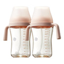 Bc babycare Sippy Cup Learner for 6+ Month Old with Nipples & Handles, Spill Proof Sippy Cup, Weighted Straw Toddler Cups, Anti-Choking Baby Cups,2 Pack Pink by TinyTreasures Baby Boutique