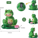 Upgraded Size Solar Garden Outdoor Statues Frog Mother and Little Frog with 6 LED Solar Figurine for Lawn,Patio, Balcony, Yard Decor Unique Gift, for Mom, Grandma,Father,Woman by CozyNest Decor