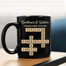 Family Puzzle Mug - Brothers & Sisters Forever Linked Together - Personalized For Family, Sister, Brother, Siblings - Scrabble Coffee Mug - Gifts For Christmas, Birthday, Anniversary by TinyTreasures Baby Boutique