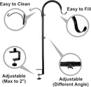 WOSIBO Three Span Deck Hook, 37 Inches Deck Bird Feeder Pole, Hanging Baskets Porch Multi-Hook for Deck Kit with Three Branches for Plant Hangers, Lanterns, Wind Chimes and More by GreenHaven Gardens