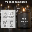 Pine Woods Candle, 9oz Scented Candle for Men, Scented Candles for Home, Gifts for Men, Personalized Blessing Minimalist Men's Gifts by CozyNest Decor