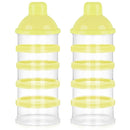 Accmor Formula Dispenser On The Go, 5 Compartments Stackable Formula Container for Travel, Baby Milk Powder Kids Snack Container, BPA Free by TinyTreasures Baby Boutique
