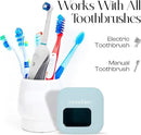 Mondano UV-C Toothbrush Sanitizer and Holder, Toothbrush Case - Manual/Electric Toothbrush Cover for Any Toothbrush Head - Rechargeable Toothbrush Travel Case, Tooth Brush Cover Cap for Home by CozyNest Decor