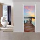 3D Peel and Stick Door Stickers Murals - PIER - Wallpaper Self-Adhesive Decals Removable PVC Waterproof Poster for Bedroom Living Room 34.6" x 78.7" by GreenHaven Gardens