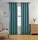 MIUCO Blackout Curtains Room Darkening Curtains Textured Grommet Window Curtains for Living Room 2 Panels 52x84 Inch Long Teal by TinyTreasures Baby Boutique