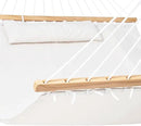 Lazy Daze 12 FT Sunbrella Fabric Hammock not Fading with Spreader Bars and Free Pillow Fits for Two Persons, All Weather and Fade Resistant for Patio Yard, 450 lbs Weight Capacity,Cast Pumice by GreenHaven Gardens