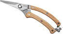 BUGUI Wood Handle Garden Shears, Long Straight Tip, All Steel Construction, Sharp, Well Designed Garden Scissors, 8" by GreenHaven Gardens
