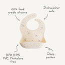 mushie x Bluey Silicone Baby Bib | Adjustable Fit Waterproof Bibs (Bluey Ivory) by TinyTreasures Baby Boutique