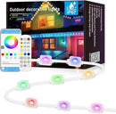 50ft Permanent Outdoor Lights for House, IP67 Waterproof RGB+IC LED Eaves Lights, 54 Scene Modes Outdoor Lighting for Christmas Garden Party Holiday Decorations, with App/Remote Control by GreenHaven Gardens