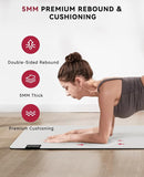 HAPBEAR Large Yoga Mat 72"x30" - 5mm Thick PU Top & Rubber Bottom - Non-Slip Wide Exercise Mat with Dual Layers - High Shock Absorption for Professional Yogis & Home Workouts - Bonus Oxford Bag Included by TinyTreasures Baby Boutique