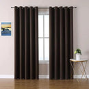 ChrisDowa Brownout Curtains 70 inches Wide for Bedroom - 2 Panels Set Extra Wide Grommet Thermal Insulated Room Darkening Curtains for Living Room (Brown, 70 x 84 Inch) by CozyNest Decor