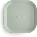 mushie Square Dinnerware Plates for Kids | Made in Denmark, Set of 2 (Sage) by TinyTreasures Baby Boutique