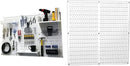 Wall Control Pegboard Organizer 4 ft. Metal Standard Tool Storage Kit With White Toolboard and Accessories - 30-P-3232W by GreenHaven Gardens