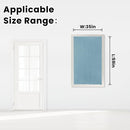 Self Adhesive Curtains, Black Out Shade for Window, Blackout Fabric Temporary Window Coverings Easy to Hang Curtains No Rod Needed, Use for Bedroom, Room, Kitchen, 35" W X 59" L, Lake Blue, 1 Panel by TinyTreasures Baby Boutique