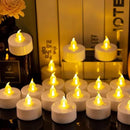 Tea Light Candles with Remote Control,12pack Flickering Flameless LED Candle,Long Lasting 400+Hours,Battery Operated with Timer for Home Decoration Seasonal &Festival Celebration WarmYellow by GreenHaven Gardens