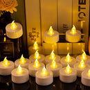 Tea Light Candles with Remote Control,50pack Flickering Flameless LED Candle,Long Lasting 400+Hours,Battery Operated with Timer for Home Decoration Seasonal &Festival Celebration WarmYellow by GreenHaven Gardens