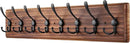 Coat Rack Wall Mount, Wooden Heavy Duty Coat Rack for Wall,8 Triple Coat Hanger Hooks for Hanging Coats,Jacket,Hat,Clothes (Brown, 8 Hooks) by CozyNest Decor