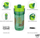 Zak Designs Harmony Marvel Groot Water Bottle for Travel or At Home, 18oz Recycled Plastic is Leak-Proof When Closed with Straw Lid and Carry Handle, 2-Pack (Groot) by TinyTreasures Baby Boutique