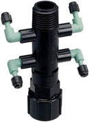 Orbit Drip System Shrub Adapter 4-Port Water Manifold for 1/4" Micro Tube, 69060 5-Pack