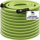 Rugged Rhino Heavy Duty Flexible Light Weight Garden Hose, 75ft x 5/8in, 4 Layer Leakproof Outdoor Gardening Tools, Watering Supplies, Powerful Water Pressure for Lawn, Flowers, Green Black by GreenHaven Gardens
