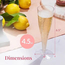 Prestee 100 Pack Clear Plastic Champagne Flutes - 4.5 oz Durable Disposable Champagne Glasses for Parties, Weddings, Toasting and Large Celebrations - Elegant Wine Glasses Stemware for Easy Cleanup by CozyNest Decor