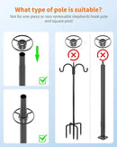 Squirrel Baffle for Bird Feeder Pole - Polycarbonate Bird Feeder Baffle with Stainless Steel Spring for Better Protection, 19 Inch Squirrel Guard for Outside Pole Mount, Metal Buckle