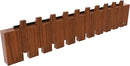 Wall Mounted Piano Key Hanger | Flip Style Hook | Entrance Wall Art Hook, Made of Oak Wood (3 Times Painted, 4 Times Polished) (LED Walnut, 10Hooks) by CozyNest Decor
