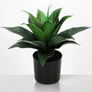 JUSTOYOU 14" Large Artificial Succulent Faux Agave Plant in Pot, Fake Potted Desk Plant Realistic Greenery Artificial Plants for Indoor Office Home Decor Bathroom Kitchen Shelf (Dark Green) by GreenHaven Gardens