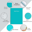 Daily Planner Undated - A4 To Do List Notebook Hourly Schedules, Spiral Appointment Planner for Women and Men,PVC Hardcover, Inner Pocket, Elastic Closure, 8.5" x 11", Teal by TinyTreasures Baby Boutique