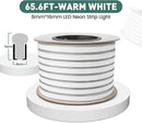 GZBtech Flexible LED Neon Rope Lights 66FT,AC 110-120V Waterproof Strip Light, 120 LEDs/M Cuttable Connectable Neon Lighting for Indoor Outdoor Home Decor/Commercial Building Use-Warm White 20M by CozyNest Decor