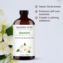 Majestic Pure Jasmine Essential Oil with Glass Dropper - Huge 4 Fl Oz - 100% Pure and Natural Jasmine Oil - Premium Grade Essential Oils for Diffuser, Aromatherapy, Soap and Candle Making by CozyNest Decor