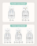 GROWNSY 3 Layers Large Capacity Bottle Sterilizer and Dryer, 45% Faster Electric Steam Sterilization, Universal Bottle Sterilizer for Baby Bottles, Breast Pump Parts, Glass & Plastic, Compact Design by TinyTreasures Baby Boutique