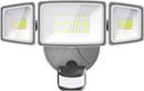 Onforu 65W LED Security Lights Motion Sensor Light Outdoor, 6500LM, 6500K, IP65 Waterproof, Flood Light Outdoor Motion Detector with Adjustable 3 Head, Hardwired Wall Light for Entryway, Yard (Gray) by GreenHaven Gardens