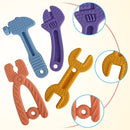 Fu Store 4 Pack Soft Silicone Teething Toys for 0-12Months 6-24 Months Toddlers Infant Hammer Tools Shape Baby Teethers Relief Soothe Babies Gums Set by TinyTreasures Baby Boutique