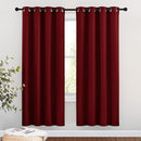 NICETOWN Blackout Curtain Panel Grommet - Home Decorations Thermal Insulated Solid Grommet Top Blackout Living Room Panels/Drapes for Gift (Burgundy Red, 1 Pair, 46 x 72-Inch) by TinyTreasures Baby Boutique