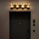 Bathroom Vanity Light Fixtures,4 Lights Matte Black Vanity Lights, Industrial Black Wall Sconces 4 Lights,Farmhouse Bathroom Lights(Bulbs not Included) by CozyNest Decor