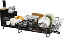 Runnatal Large Dish Drying Rack with Drainboard Set, Dish Rack, Extendable Dish Rack, Utensil Holder, Cup Holder, Expandable Dish Drainer for Kitchen Counter by CozyNest Decor