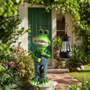 Cute Cowboy Frog Garden Statue for Mom - Unique Outdoor Decor, Waterproof Resin, Perfect for Garden, Yard, Lawn Decoration, Top by GreenHaven Gardens