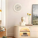 Kesin Wooden Wall Clocks 12 Inch Silent Non Ticking Wall Clocks Battery Operated - Wood White Modern Office Simple Minimalist Clocks Decorative for Kitchen, Home,Bedroom, Office, Home, Living Room by CozyNest Decor