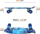 Skateboards Complete 22 Inch Mini Cruiser Retro Skateboard for Kids Boys Youths Beginners by TinyTreasures Baby Boutique