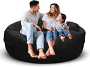 Bean Bag Chair for Adults 5FT,Soft Removable Cover for Teens/Girls Bedroom,Fluffy Giant Round Floor Beanbag Lounger Chairs (No Filler,Black) by CozyNest Decor