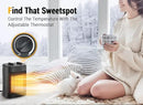 Space Heater, 1500W Electric Heaters Indoor Portable with Thermostat, PTC Fast Heating Ceramic Room Small Heater with Heating and Fan Modes for Bedroom, Office and Indoor Use by CozyNest Decor