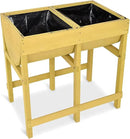 Giantex Raised Garden Bed, Elevated Wood Planter Stand, Garden Grow Box Kit W/Legs for Vegetable, Flower, Herb - Outdoor Planter W/Shelf for Garden, Patio, Backyard - Natural by GreenHaven Gardens