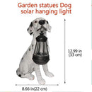 Garden Statues Dog Solar Hanging Light, Courtyard Resin Simulated Handicraft Dog Statue Ornament, Garden Yard Entrance Decoration.