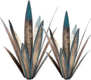 Metal Agave Plant Garden Art, 2 Pack Big Tequila Rustic Sculpture, Rustic Metal Agave Plants Garden Lawn Home Ornaments, for Yard Stakes, Garden Figurines, Outdoor Patio (2 PCS Colorful) by GreenHaven Gardens