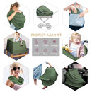 Yoofoss Nursing Cover Breastfeeding Scarf - Baby Car Seat Covers, Infant Stroller Cover, Strechy Carseat Canopy for Boys and Girls (Dark Green) by TinyTreasures Baby Boutique