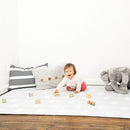 Baby Care Play Mat (Medium, Nordic Trails - Morning Fog Arrows) 73’’ x 49’’ Original One-Piece Reversible Rollable Waterproof Play Mat for Infants, Babies, Toddler, and Kids by TinyTreasures Baby Boutique