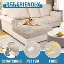 H.VERSAILTEX Velvet Stretch Individual Chaise Cover Sectional Couch Covers for L Shaped Sofa Both Left/Right Furniture Protector Seat Cushion Sofa Cover (1 Piece Chaise Cover, Oatmeal) by CozyNest Decor
