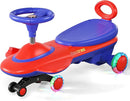 Kids Electric Ride On Car 12V - Electric Wiggle Car with Rechargeable Battery, LED Lights & Music,Anti-Rollover for Boys Girls Ages 3-8, Indoor/Outdoor Toy Vehicle up to 150 lbs by TinyTreasures Baby Boutique